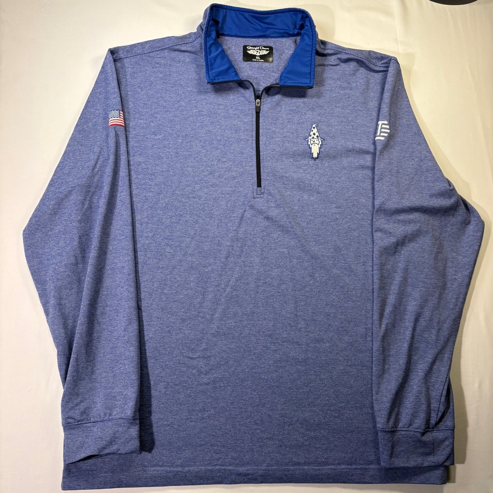 Straight Down Mens XL Bettinardi Blue Wizard Logo Quarter Zip Golf Pullover